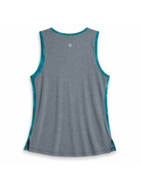 Lululemon Mesh Tank Top Size 6/8 Blue Gray Sleeveless Athletic Top